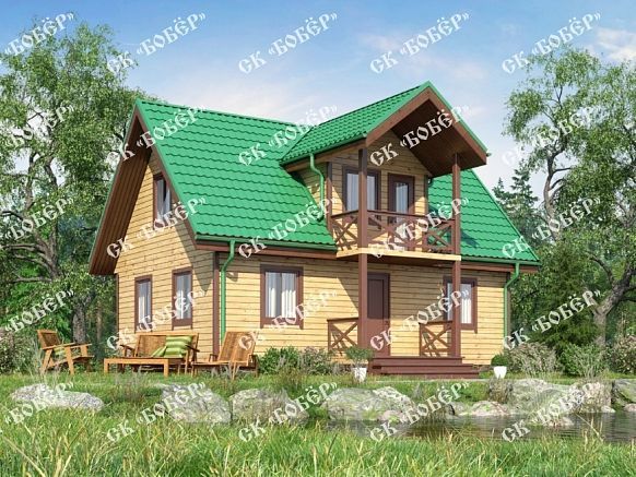 Дом из бруса 7.5х8