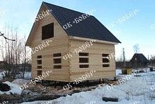Сруб дома из бруса 5x5 в снт "Радуга"